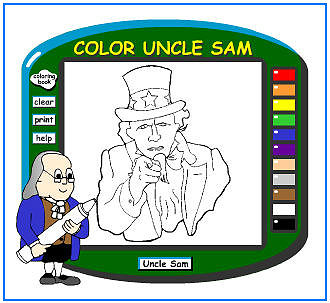 Färglägg farbror Sam